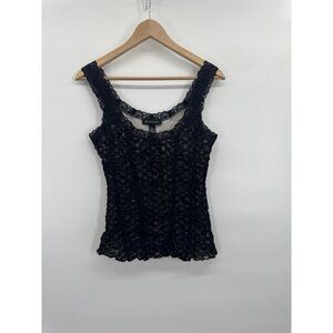 INC Concepts Vintage Y2k Top Small Lace Corset Mesh Whimsigoth Fairy Grunge 90s